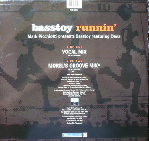 Mark Picchiotti Presents Basstoy Featuring Dana* : Runnin' (12")