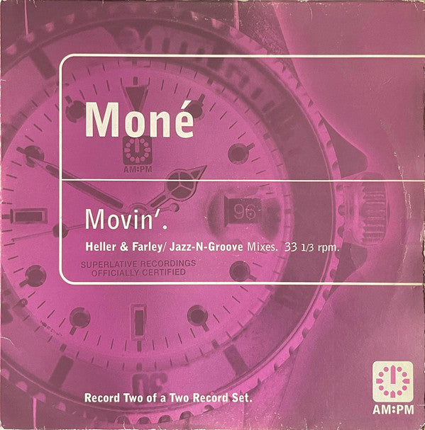 Moné : Movin' (Heller & Farley / Jazz-N-Groove Mixes) (12", Rec)