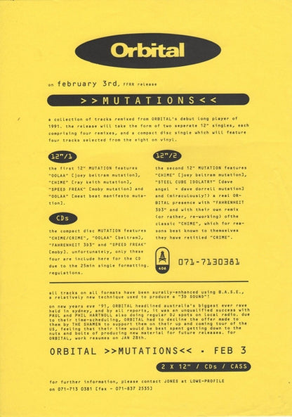 Orbital : Mutations (12", EP)