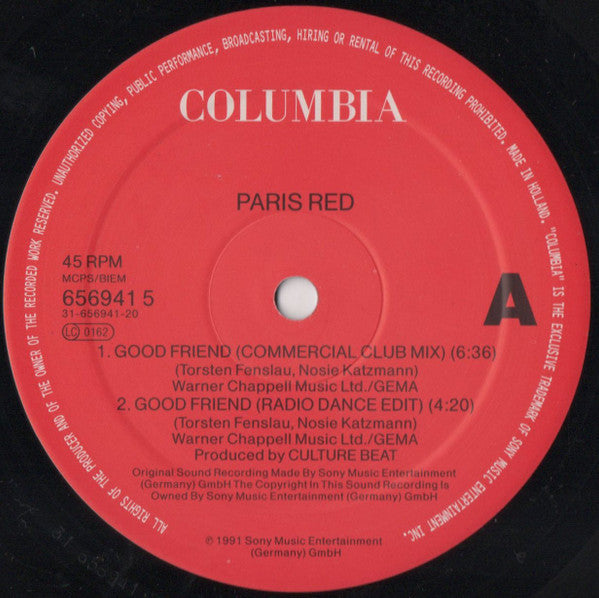 Paris Red : Good Friend (12", Maxi)