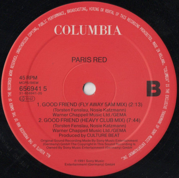 Paris Red : Good Friend (12", Maxi)