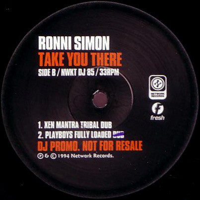 Ronni Simon : Take You There (12", Promo)