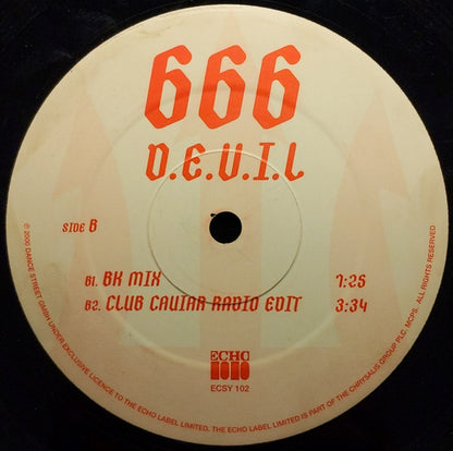 666 : D.E.V.I.L. (12", Single)