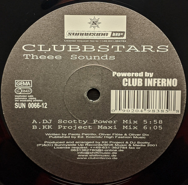 Clubbstars : Theee Sounds (12")