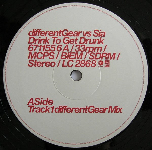 DifferentGear* Vs. Sia : Drink To Get Drunk (12")