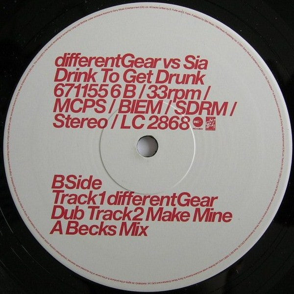 DifferentGear* Vs. Sia : Drink To Get Drunk (12")