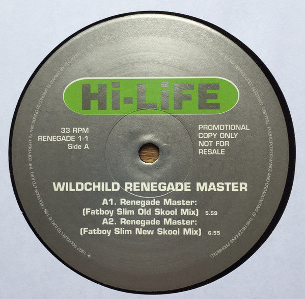 Wildchild : Renegade Master (2x12", Promo)