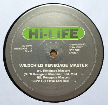 Wildchild : Renegade Master (2x12", Promo)