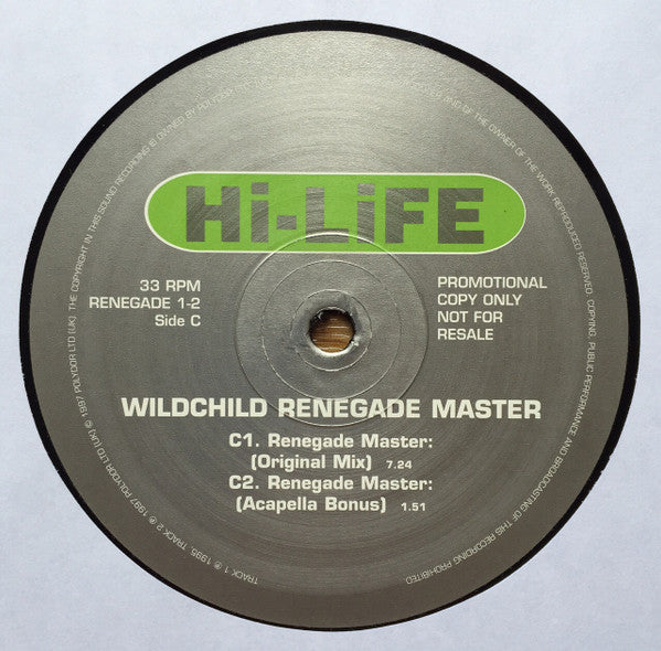 Wildchild : Renegade Master (2x12", Promo)