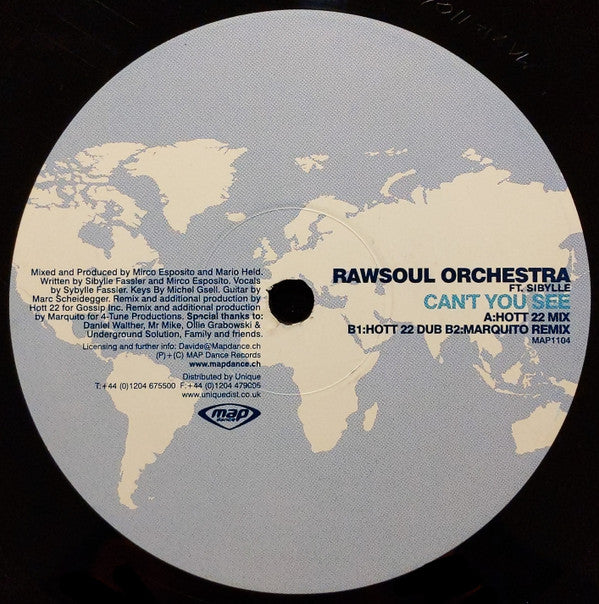 Rawsoul Orchestra Ft. Sibylle : Can't You See (12")