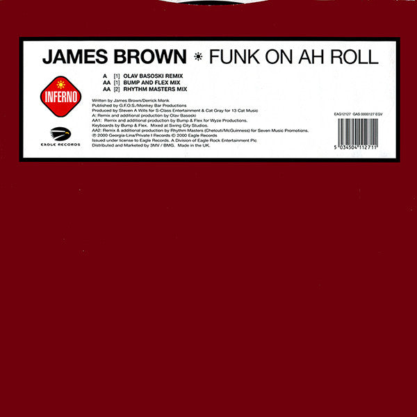 James Brown : Funk On Ah Roll (12", Single)