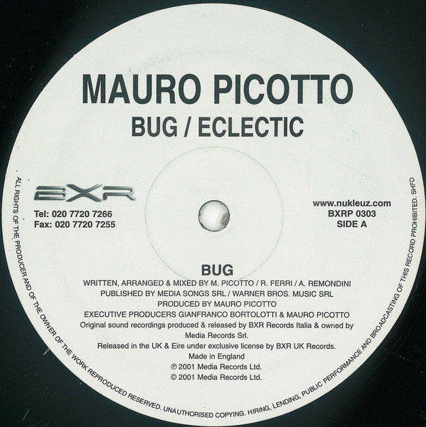 Mauro Picotto : Bug / Eclectic (12")