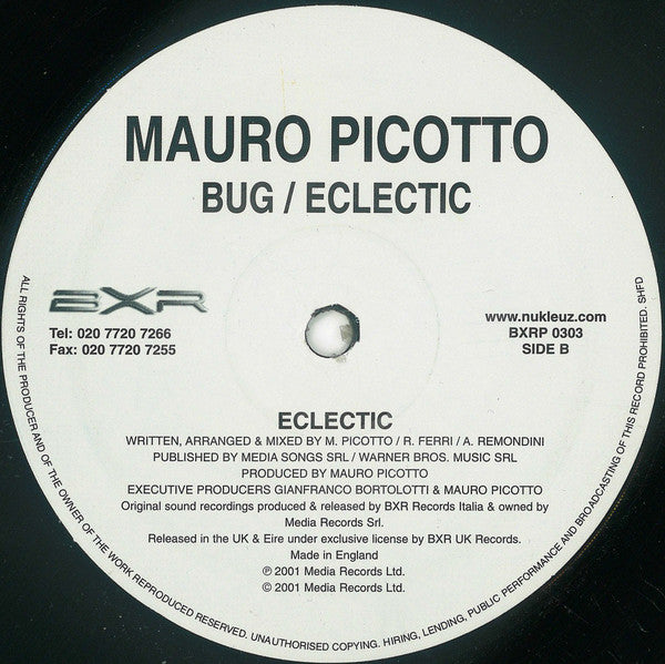 Mauro Picotto : Bug / Eclectic (12")