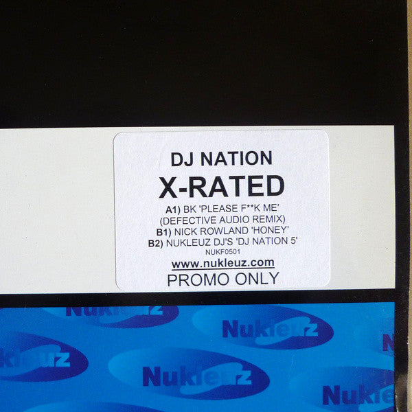 Various : DJ Nation X-Rated (12", Promo)