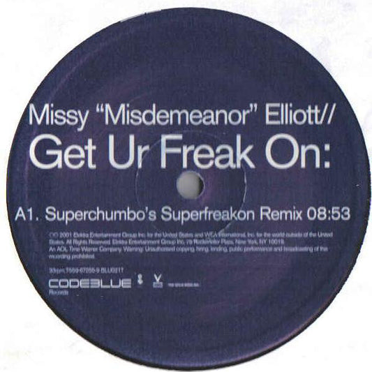 Missy "Misdemeanor" Elliott* : Get Ur Freak On (12", S/Sided, S/Edition)