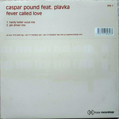 Caspar Pound Feat. Plavka : Fever Called Love (Disk 1) (12", 1/2)