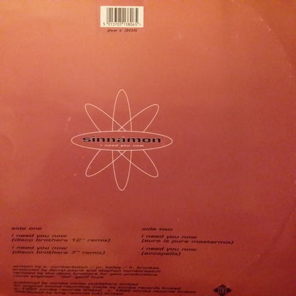 Sinnamon : I Need You Now (12")