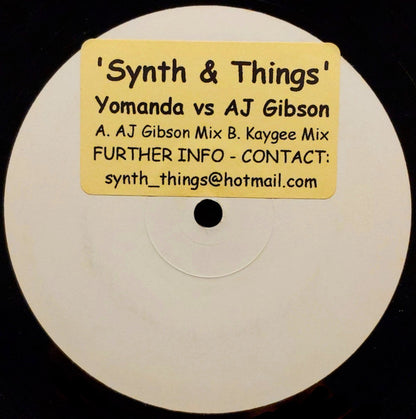Yomanda Vs AJ Gibson : Synth & Things (12", Unofficial, W/Lbl, Sti)