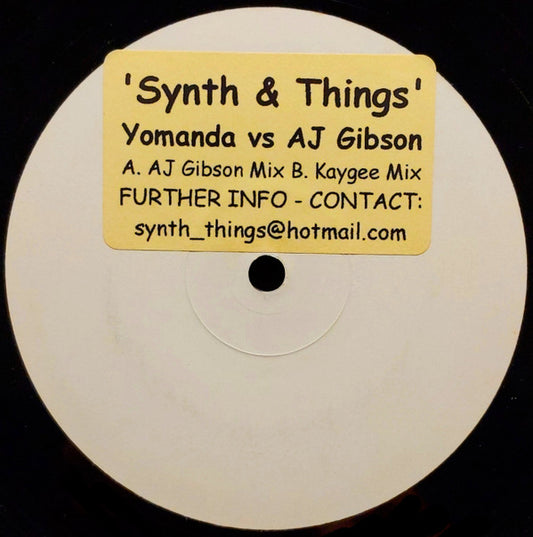 Yomanda Vs AJ Gibson : Synth & Things (12", Unofficial, W/Lbl, Sti)
