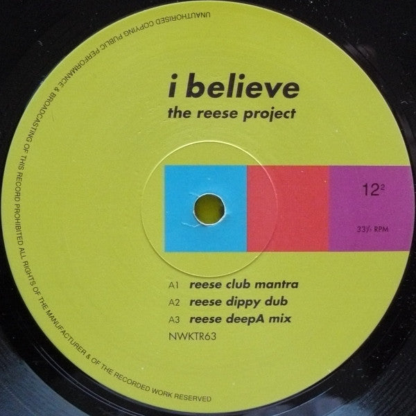 The Reese Project : I Believe (12")
