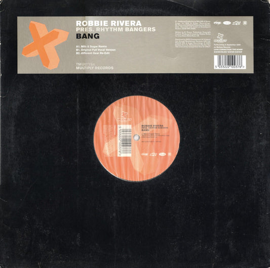 Robbie Rivera Pres. Rhythm Bangers : Bang (12", Single)