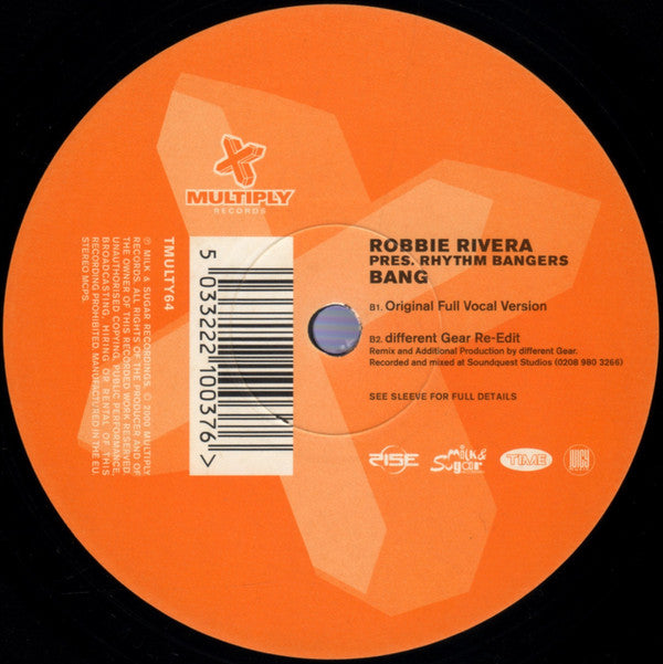 Robbie Rivera Pres. Rhythm Bangers : Bang (12", Single)