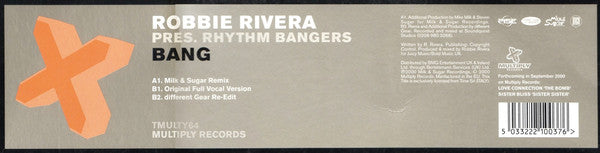 Robbie Rivera Pres. Rhythm Bangers : Bang (12", Single)