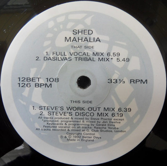 Shed (2) : Mahalia (In That Morning) (12")