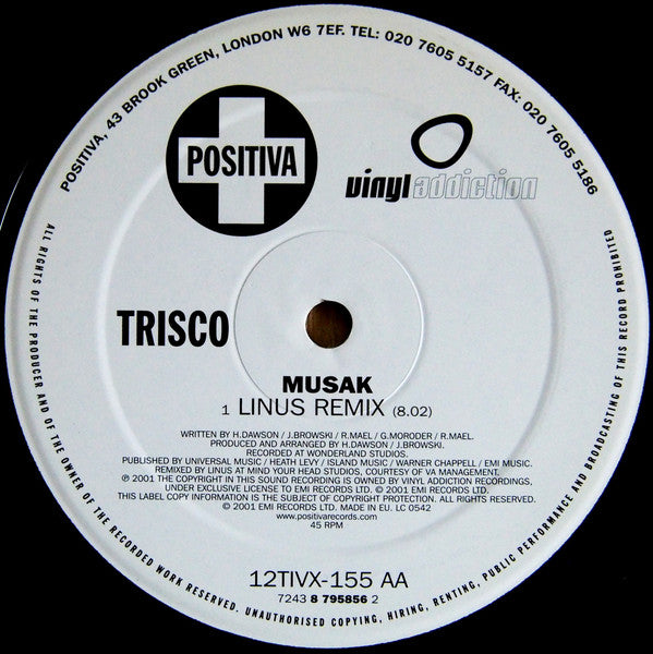 Trisco : Musak (The Remixes) (12")