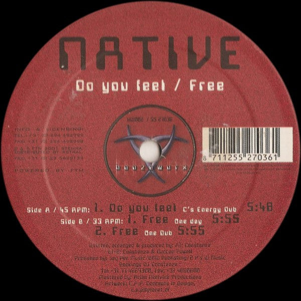 Native (5) : Do You Feel / Free (12")