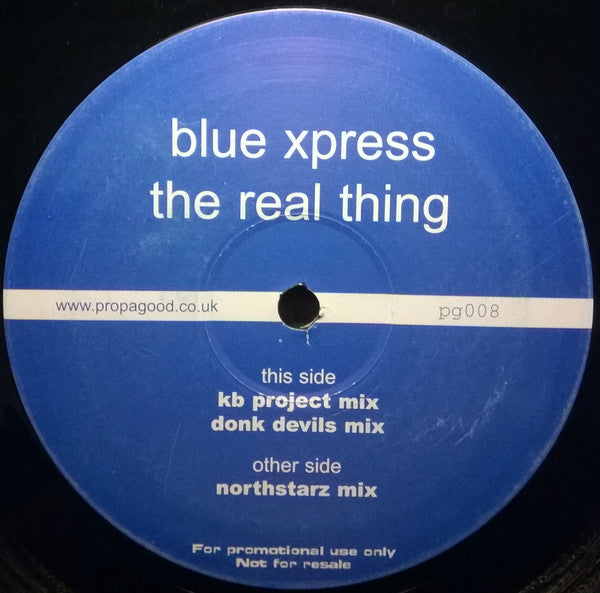 Blue Xpress : The Real Thing (12", Promo)