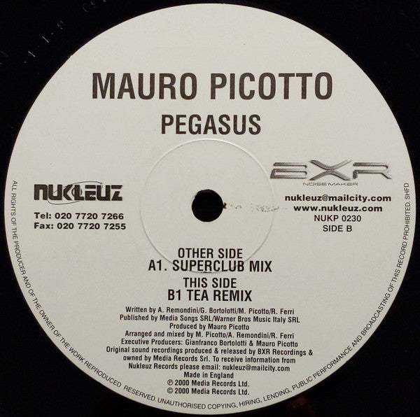 Mauro Picotto : Pegasus (12")