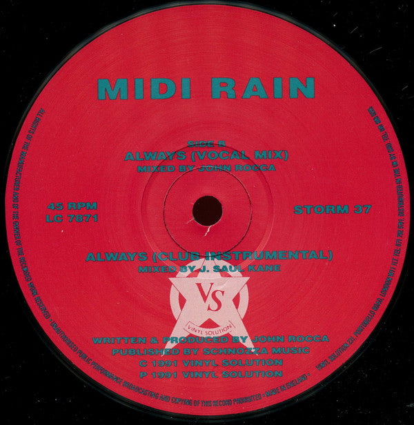 Midi Rain : Always (12", Single)