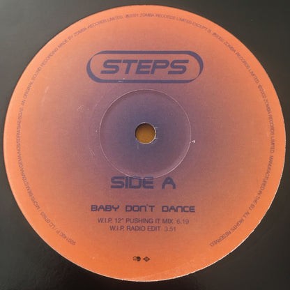 Steps : Baby Don't Dance (12", Promo)