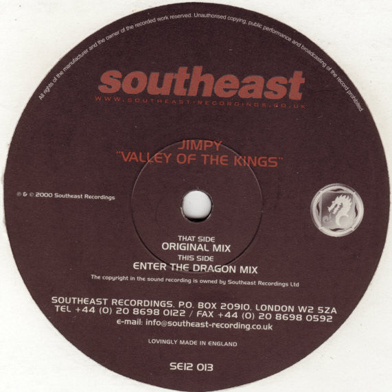 Jimpy : Valley Of The Kings (12")