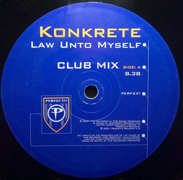 Konkrete : Law Unto Myself (12")
