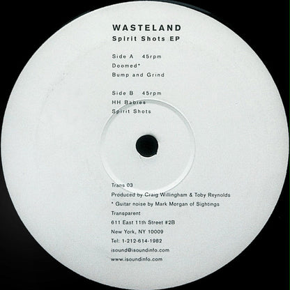 Wasteland (3) : Spirit Shots EP (12", EP)