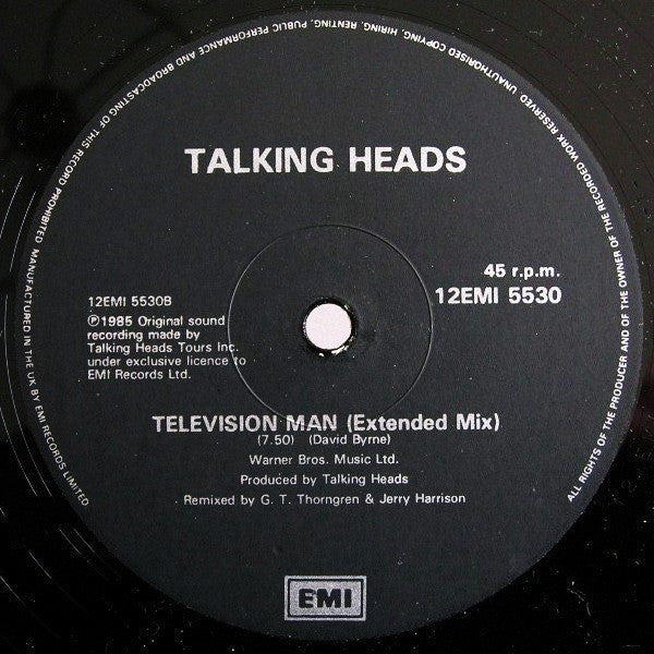 Talking Heads : Road To Nowhere (12", Single, Bla)
