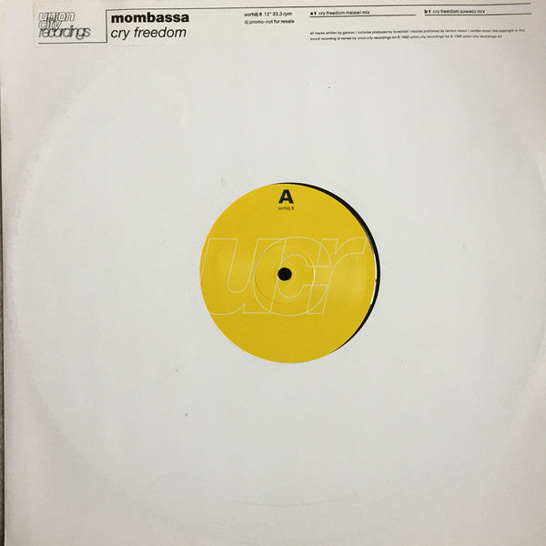 Mombassa : Cry Freedom (12", Promo)