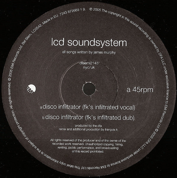 LCD Soundsystem : Disco Infiltrator (Remixes) (12")