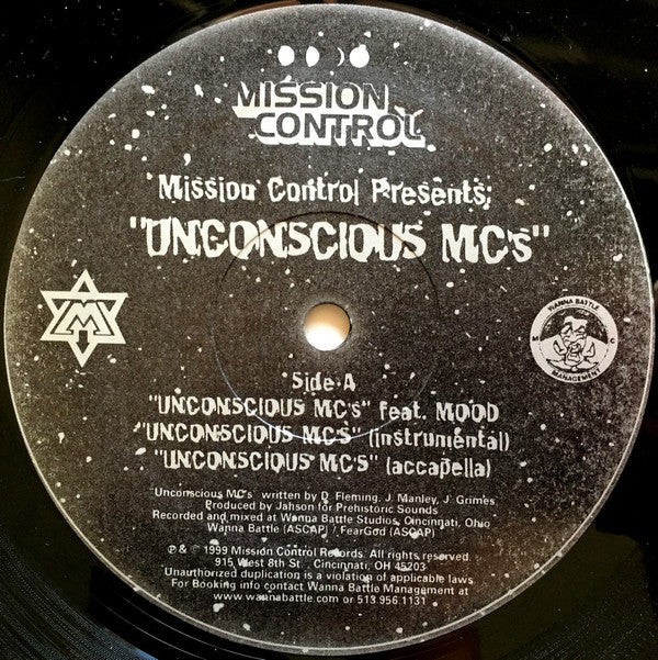 Various : Mission Control Presents: Unconscious MC's / Millionaires (12")