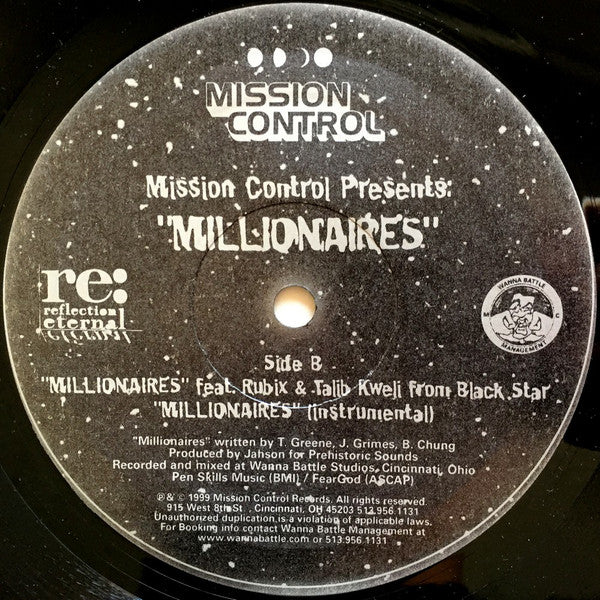 Various : Mission Control Presents: Unconscious MC's / Millionaires (12")