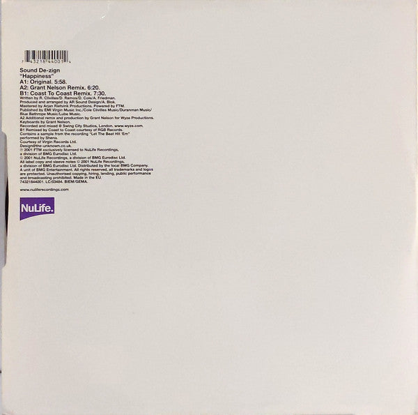 Sound De-Zign : Happiness (12")