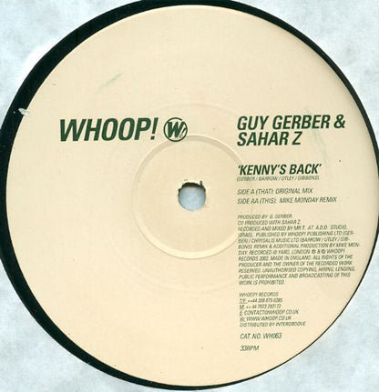 Guy Gerber & Sahar Z : Kenny's Back (12")