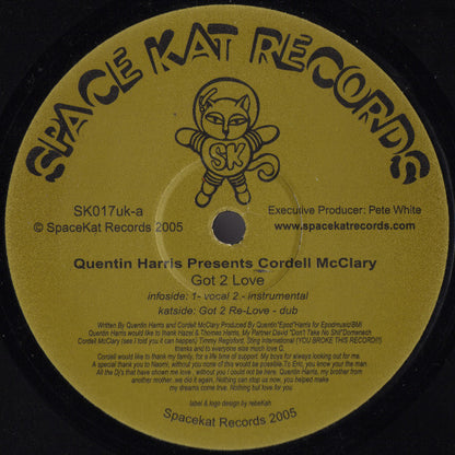 Quentin Harris Presents Cordell McClary : Got 2 Love (12")