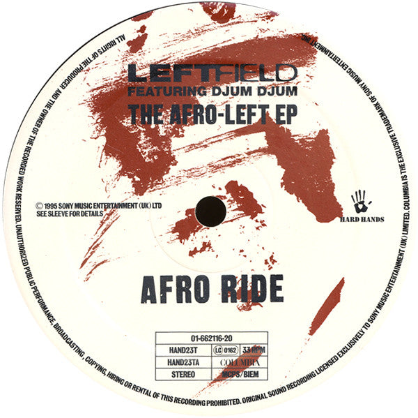 Leftfield Featuring Djum Djum : The Afro-Left EP (12", EP, Ltd)