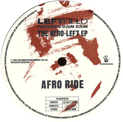 Leftfield Featuring Djum Djum : The Afro-Left EP (12", EP, Ltd)
