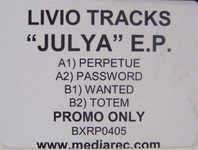 Livio Tracks : "Julya" E.P. (12", EP)