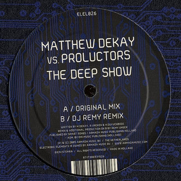 Matthew Dekay Vs. Proluctors : The Deep Show (12")