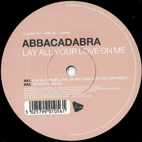 Abbacadabra : Lay All Your Love On Me (12")